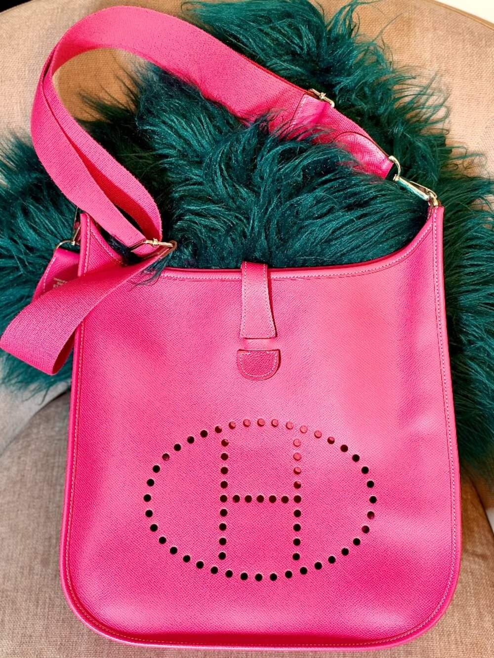 Hermès Evelyne III GM 33 | Rose Tyrien Epsom | PHW | 2013